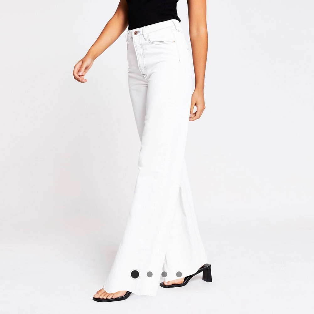 NWT River Island Wide Leg Jeans in White
